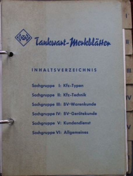 BV Aral "Tankwart-Merkblätter" Tankstellen-Werbeordner 1962 (9985)